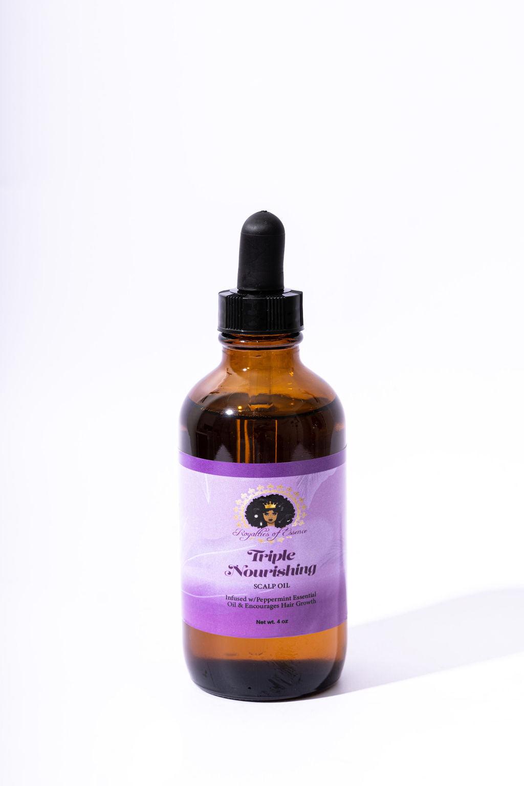 Our Signature Triple Nourishing Scalp Oil is great for all around scalp and hair health and growth.